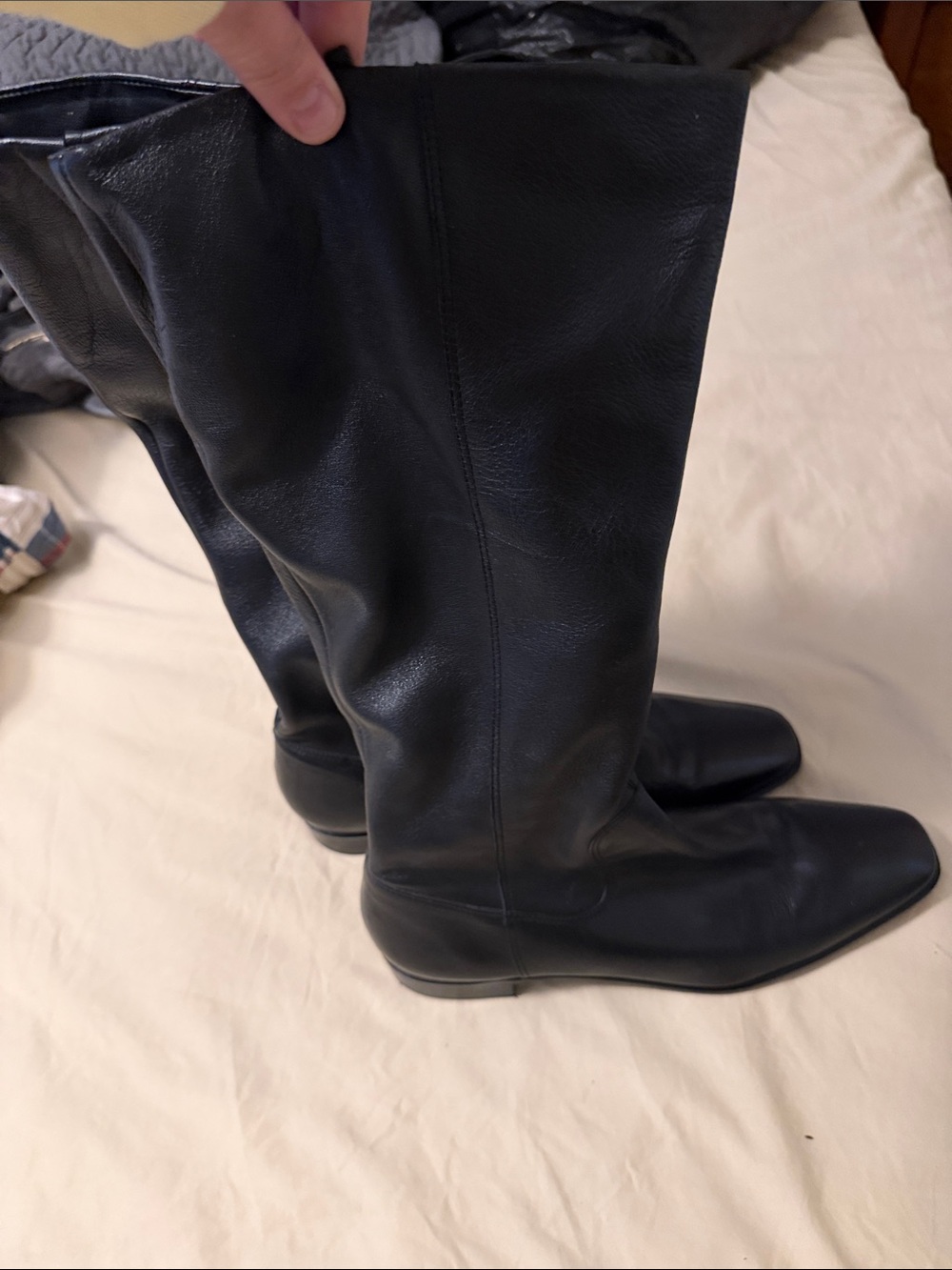 Talbots Black Over-the-Knee Leather Boots